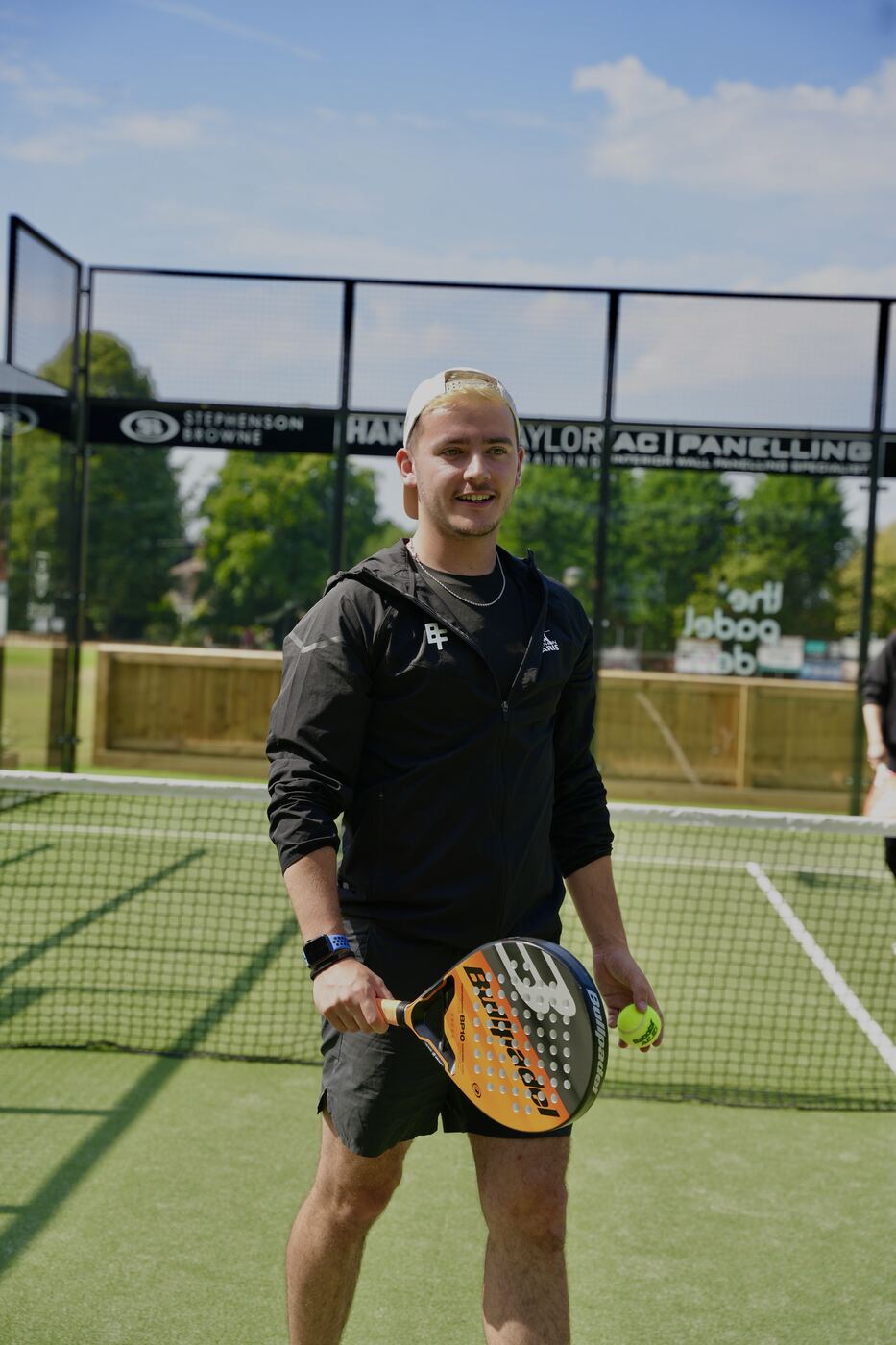 Matt playing padel
